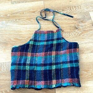 Like new vintage American Eagle 2018 plaid halter top .